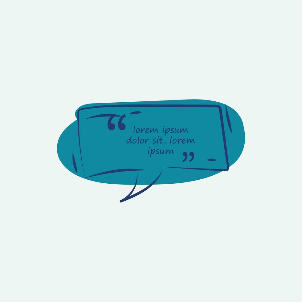 Quote text bubble Motivational and inspirational quote Vector illustration