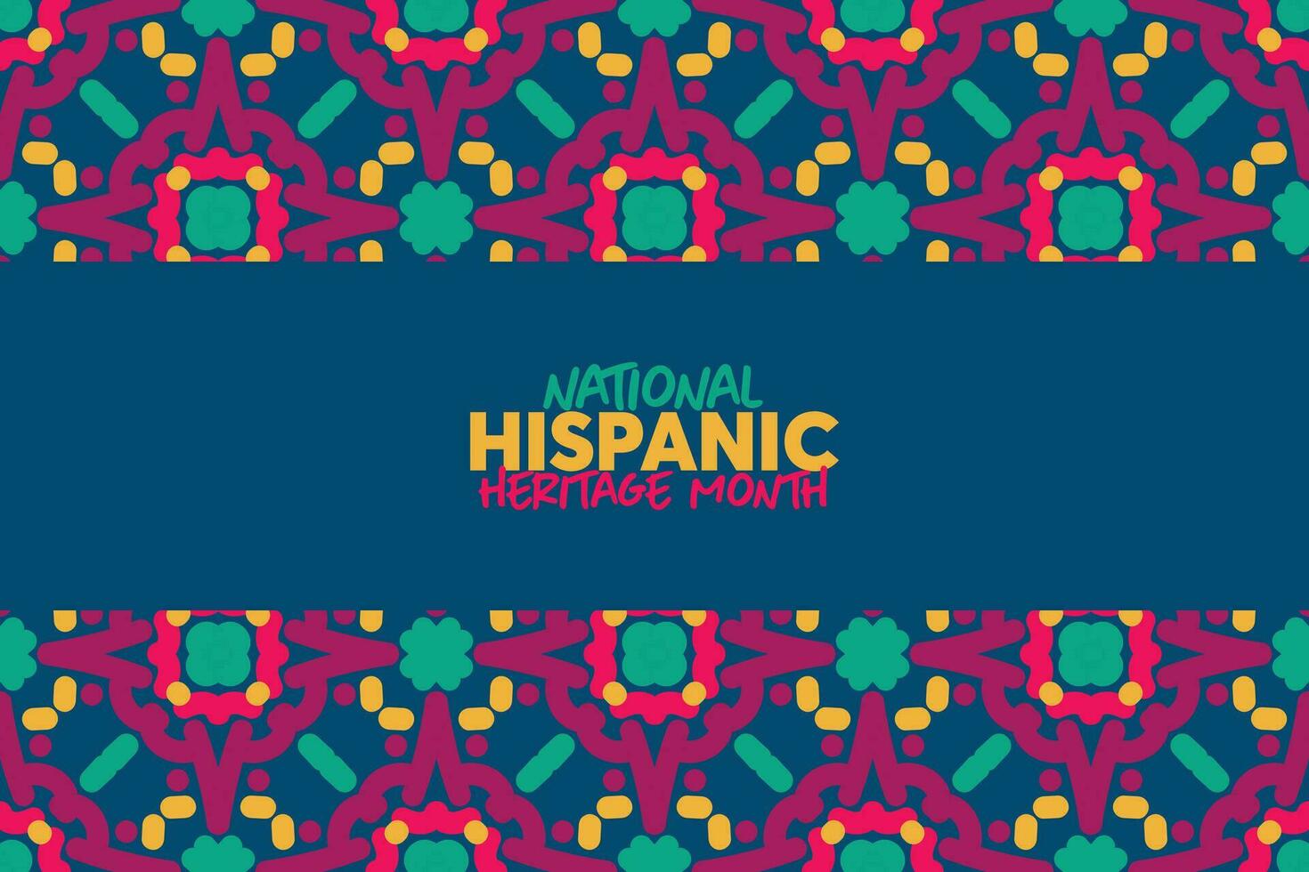 National Hispanic Heritage Month. Hispanic and Latino Americans culture. Background, poster, greeting card, banner design. vector