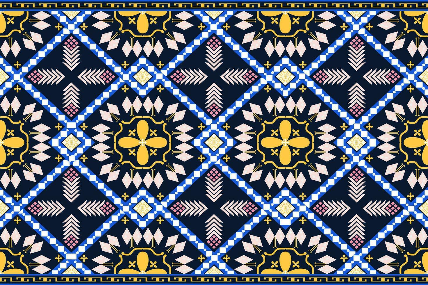 étnico resumen ikat. sin costura modelo en tribal, gente bordado. azteca geométrico Arte ornamento diseño de impresión para alfombra, fondo de pantalla, ropa, envase, tela, cubrir, estilo.textil maxican,indain vector