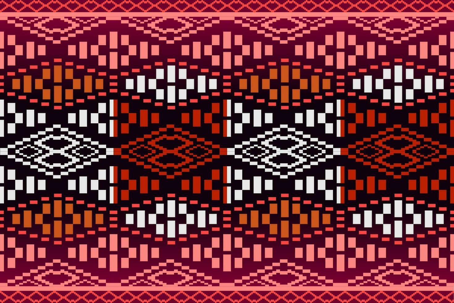 Geometric seamless pattern  for block print,batik,fabric,textile.Ethnic abstract ikat.Colorful abstract contemporary seamless pattern.Hand drawn unique print. vector