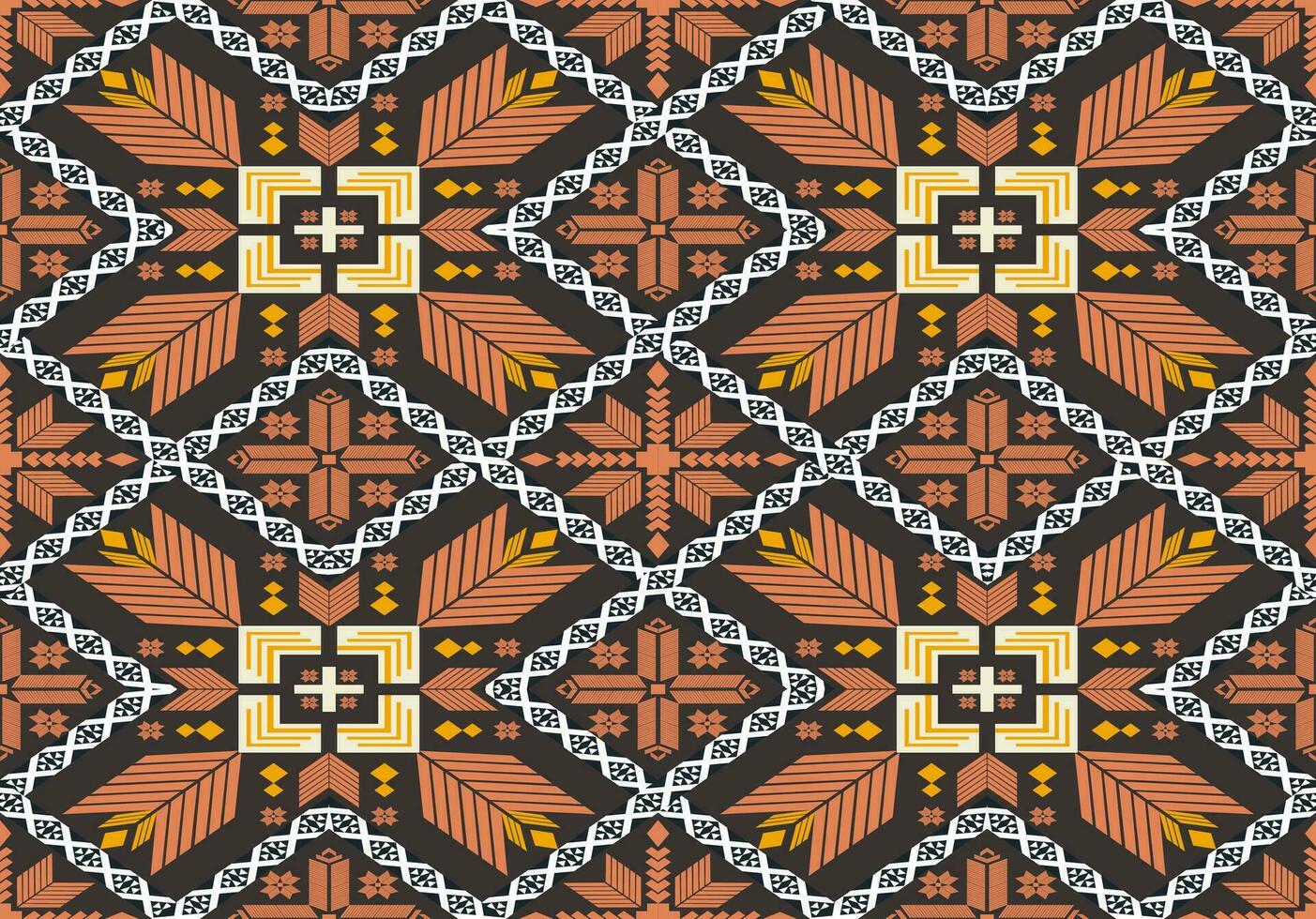 Ethnic abstract ikat.Seamless pattern in tribal.Native aztec boho vector design.colorful asian style floral pattern.Ikat geometric folklore ornament.Tribal ethnic vector texture