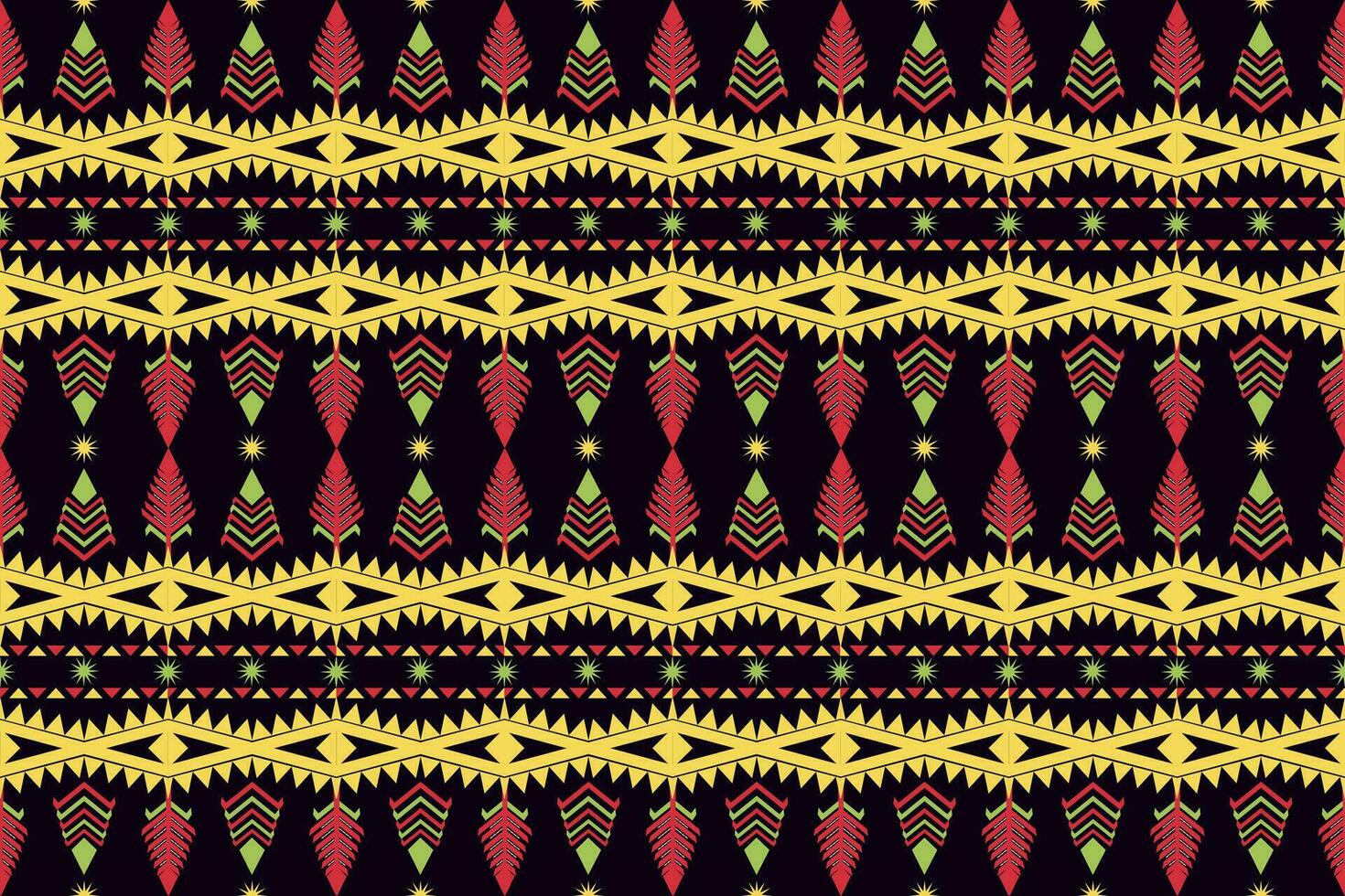 Geometric seamless pattern  for block print,batik,fabric,textile.Ethnic abstract ikat.Colorful abstract contemporary seamless pattern.Hand drawn unique print. vector