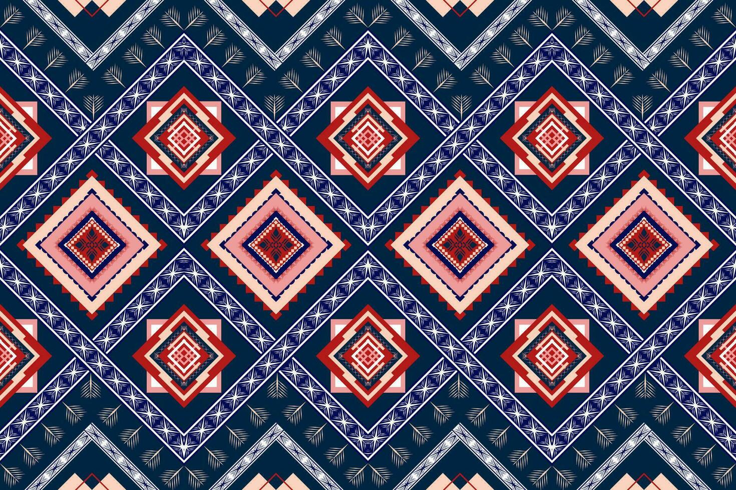 Ethnic abstract ikat.Seamless pattern in tribal.Aztec geometric pattern for vibrant color.Colorful geometric embroidery for textiles,fabric,clothing,background,batik,knitwear,fashion vector