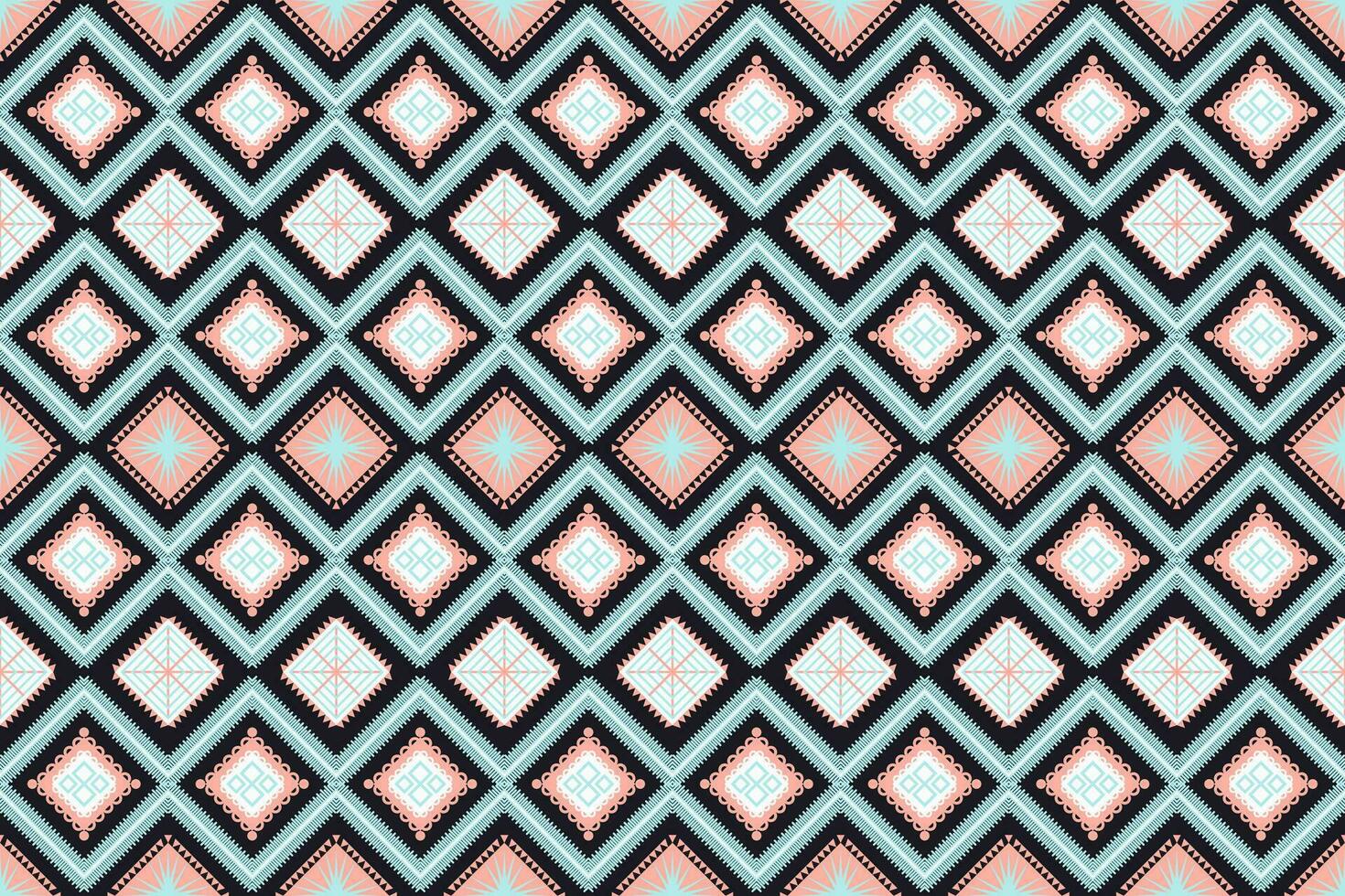 Damask style pattern for textile and decoration.Seamless pattern in tribal.Native aztec boho vector design.Background patch pattern with traditional style,design for decoraation and textiles