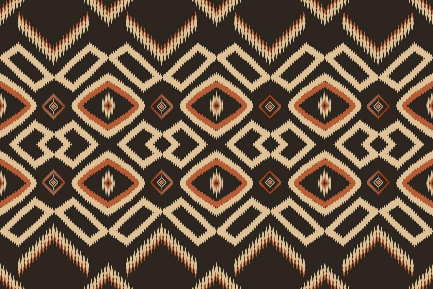 Geometric ethnic oriental pattern traditional Design for fabric,carpet,clothing,textile,batik.Ethnic abstract ikat seamless pattern in tribal.Embroidery style. vector