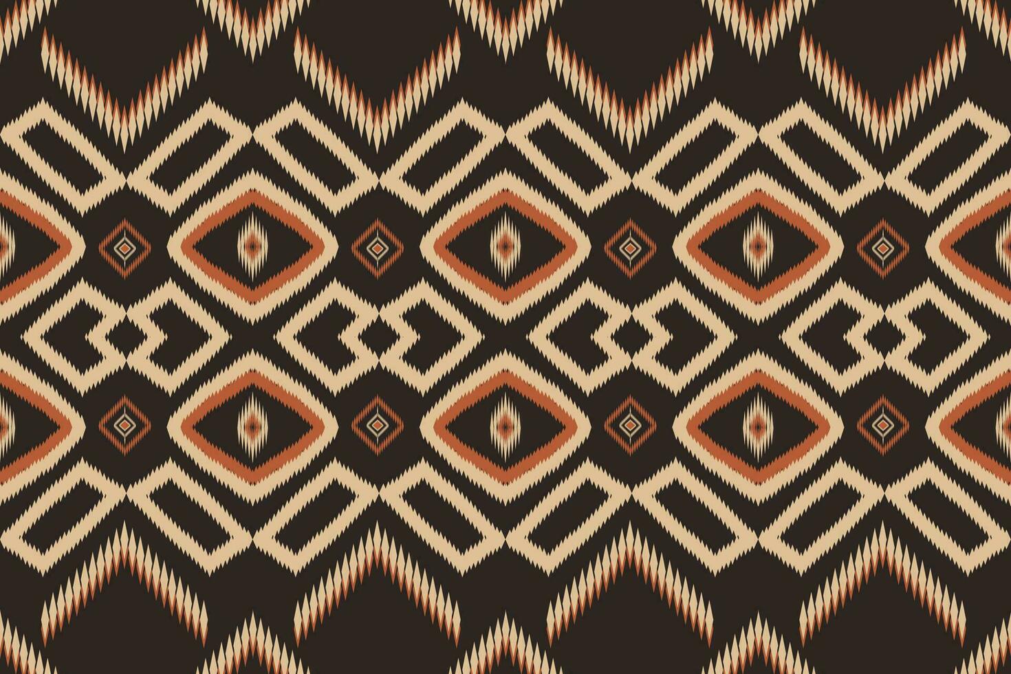 Geometric ethnic oriental pattern traditional Design for fabric,carpet,clothing,textile,batik.Ethnic abstract ikat seamless pattern in tribal.Embroidery style. vector