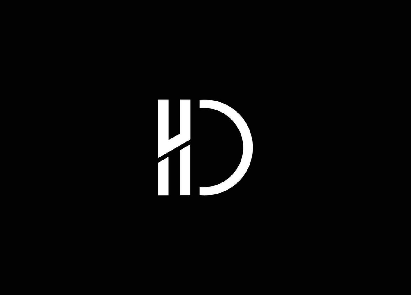 Alphabet letters Initials Monogram logo HD. Creative letter HD logo design vector. HD letter logo. HD logo with the letters H and D. Initial HD logo concept, Abstract HD icon vector