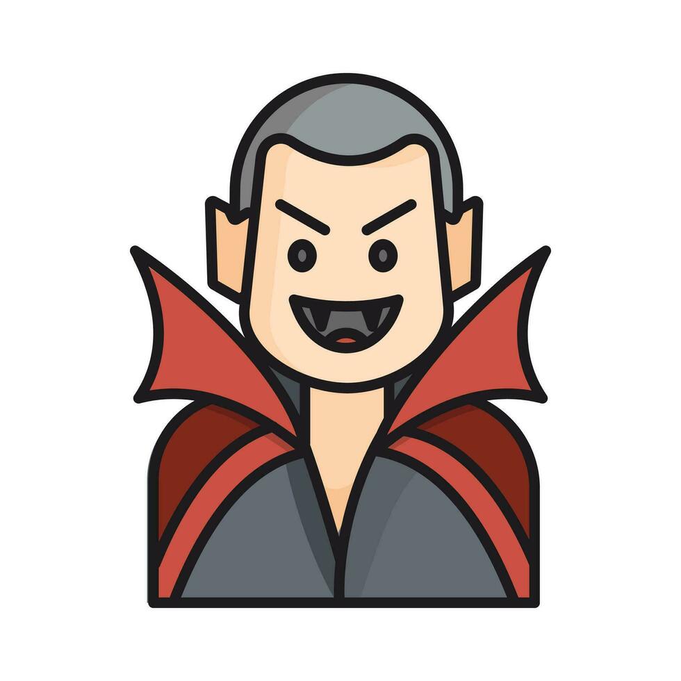 vampiro icono,hallowen,aislar en blanco antecedentes. vector