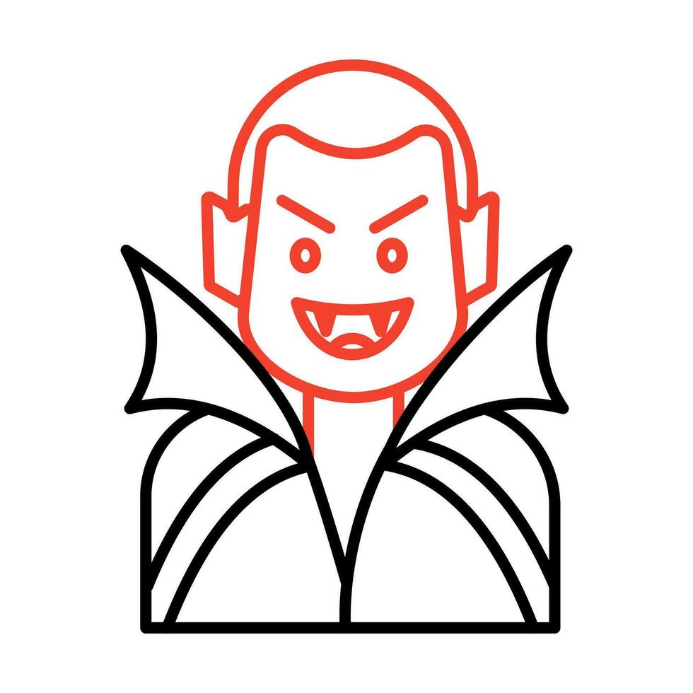 vampiro icono,hallowen,aislar en blanco antecedentes. vector