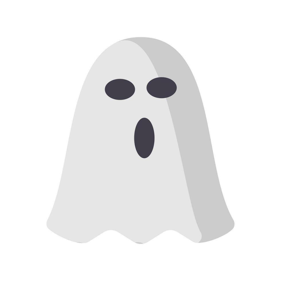 Ghost icon isolated on White Background. Ghost vector icon, Emotion Variation. Simple flat style design element. Scary horror pictures.