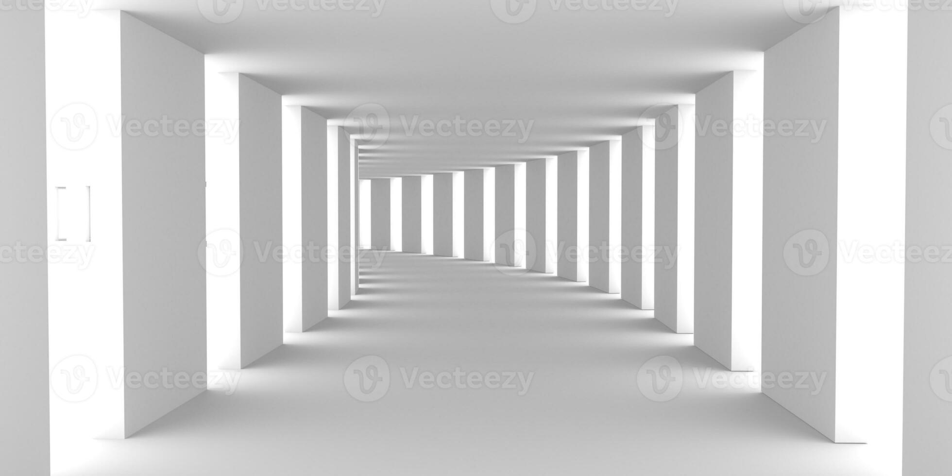 Abstract Architecture Background. White Circular Building. photo