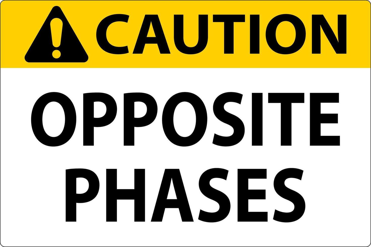 Caution Sign, Opposite Phases vector