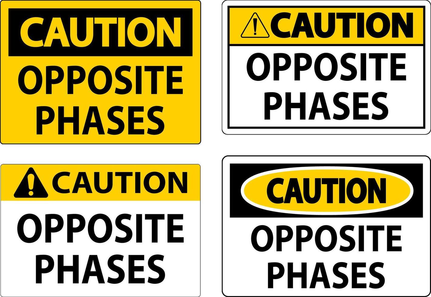 Caution Sign, Opposite Phases vector