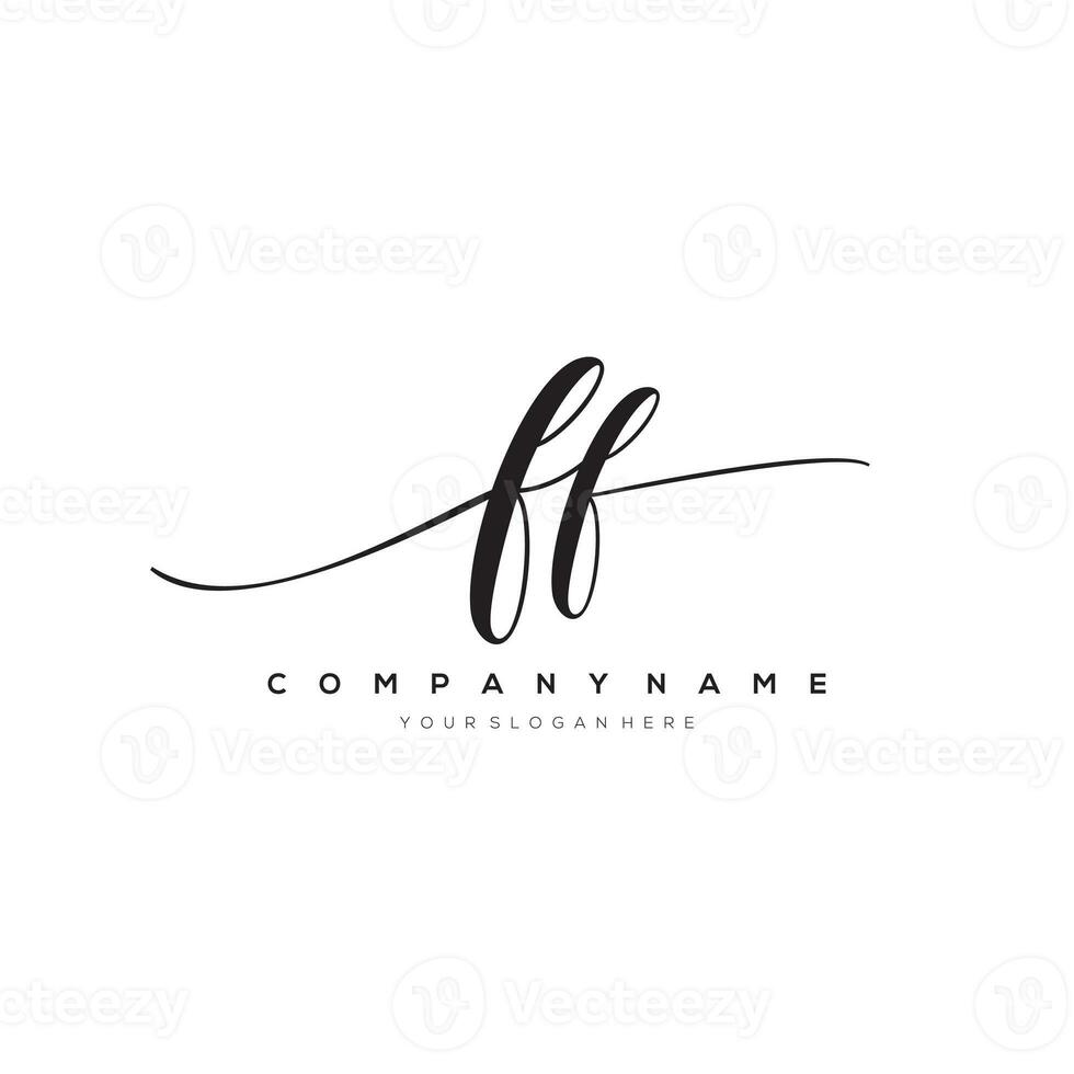 initial letter logo, flower handwriting logo design, vector logo for women beauty, salon, massage, cosmetic or spa brand art. photo