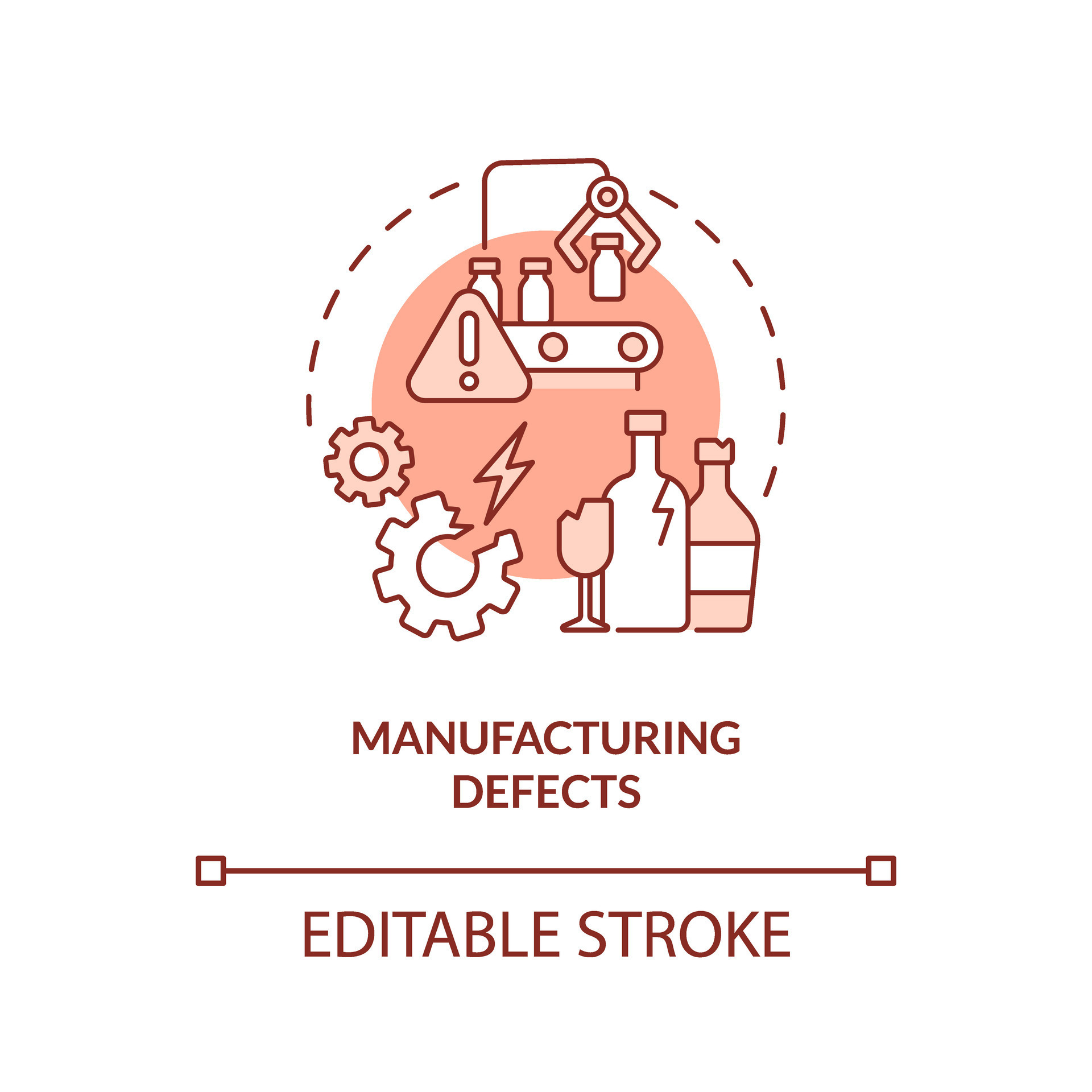 2D editable manufacturing defects thin line icon concept, isolated vector,  red illustration representing product liability. 28148961 Vector Art at  Vecteezy