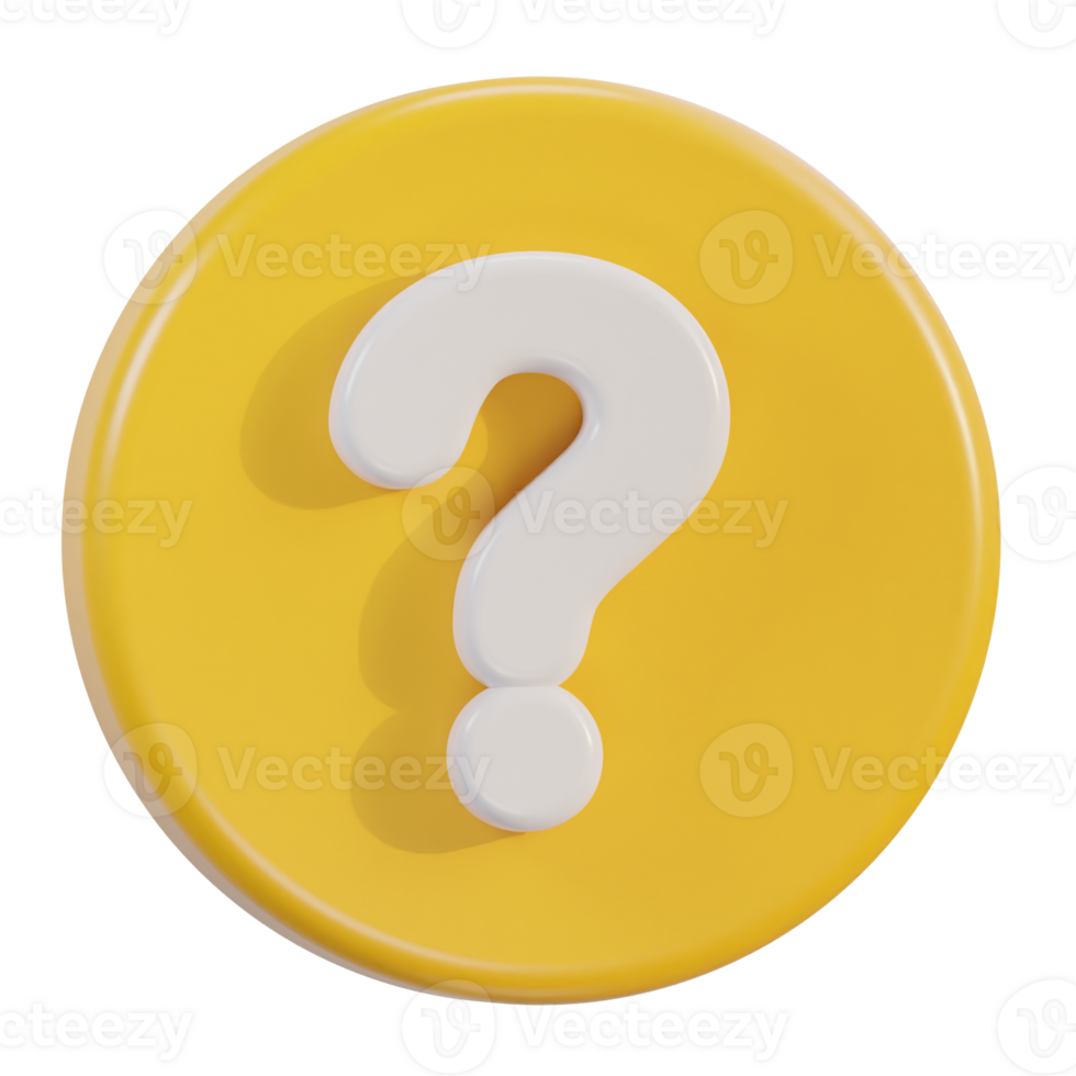 3d question mark icon png