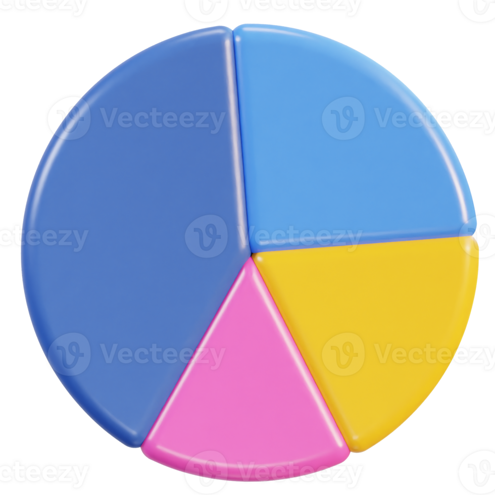 3d torta gráfico ícone png