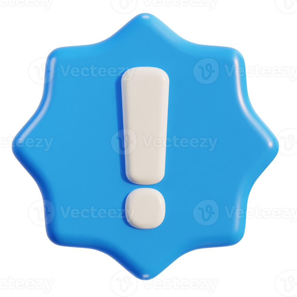 3d  warning or danger risk message alert problem icon png
