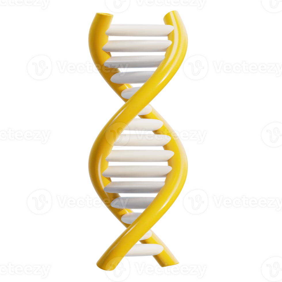 dna 3d illustration icon on isolated background png
