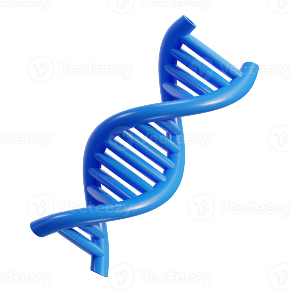 dna 3d illustration icon on isolated background png