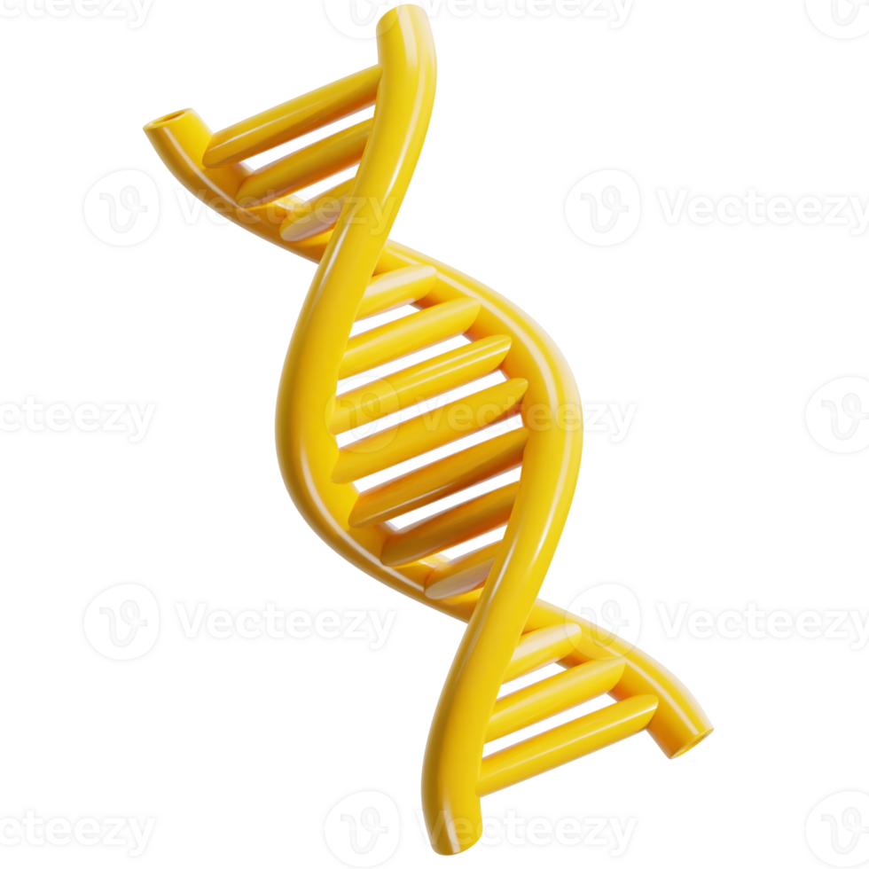 dna 3d illustration icon on isolated background png