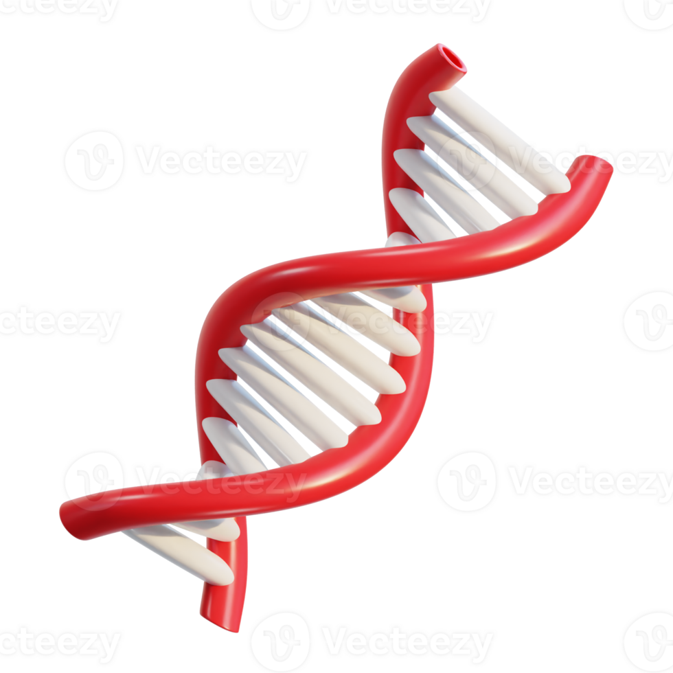 dna 3d illustration icon on isolated background png