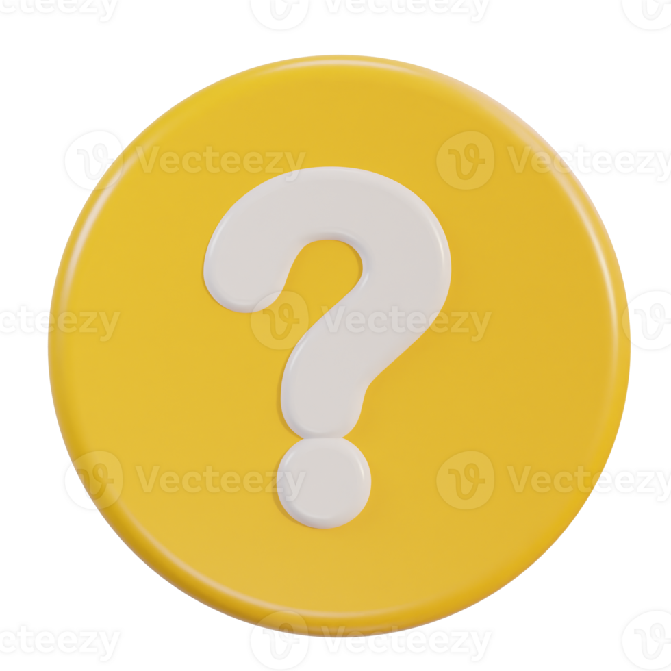 3d question mark icon png