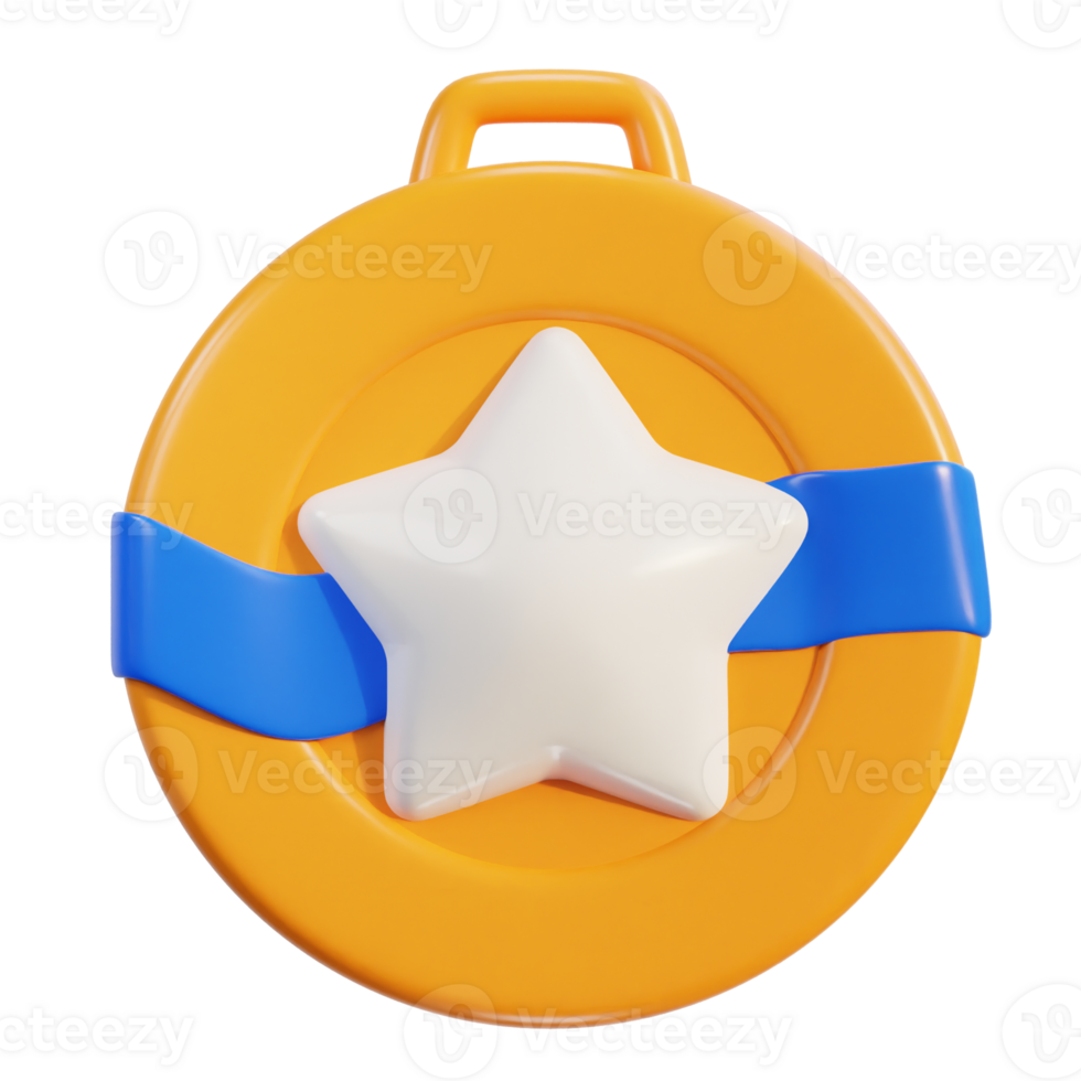 3d ribbon award meal icon png