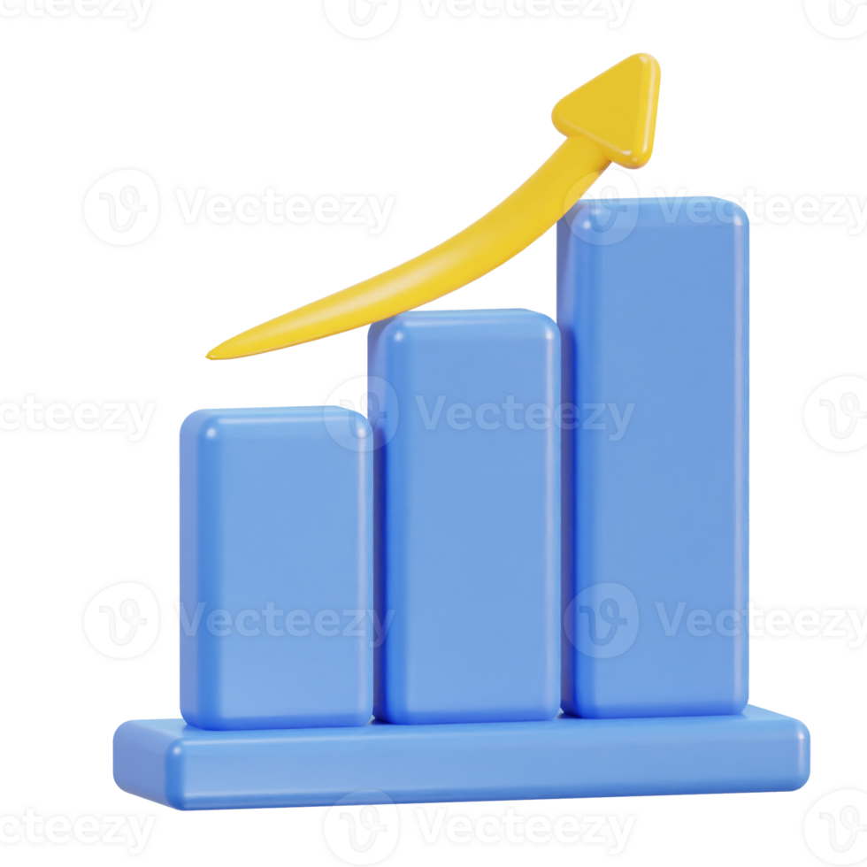 3d financial chart icon png