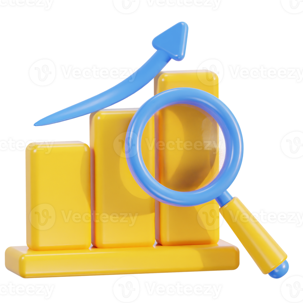 3d financial chart icon png