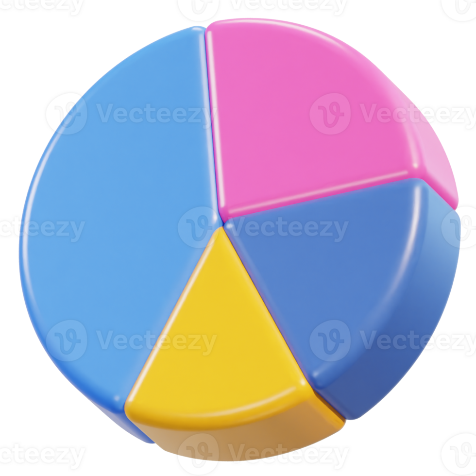 3d torta gráfico ícone png