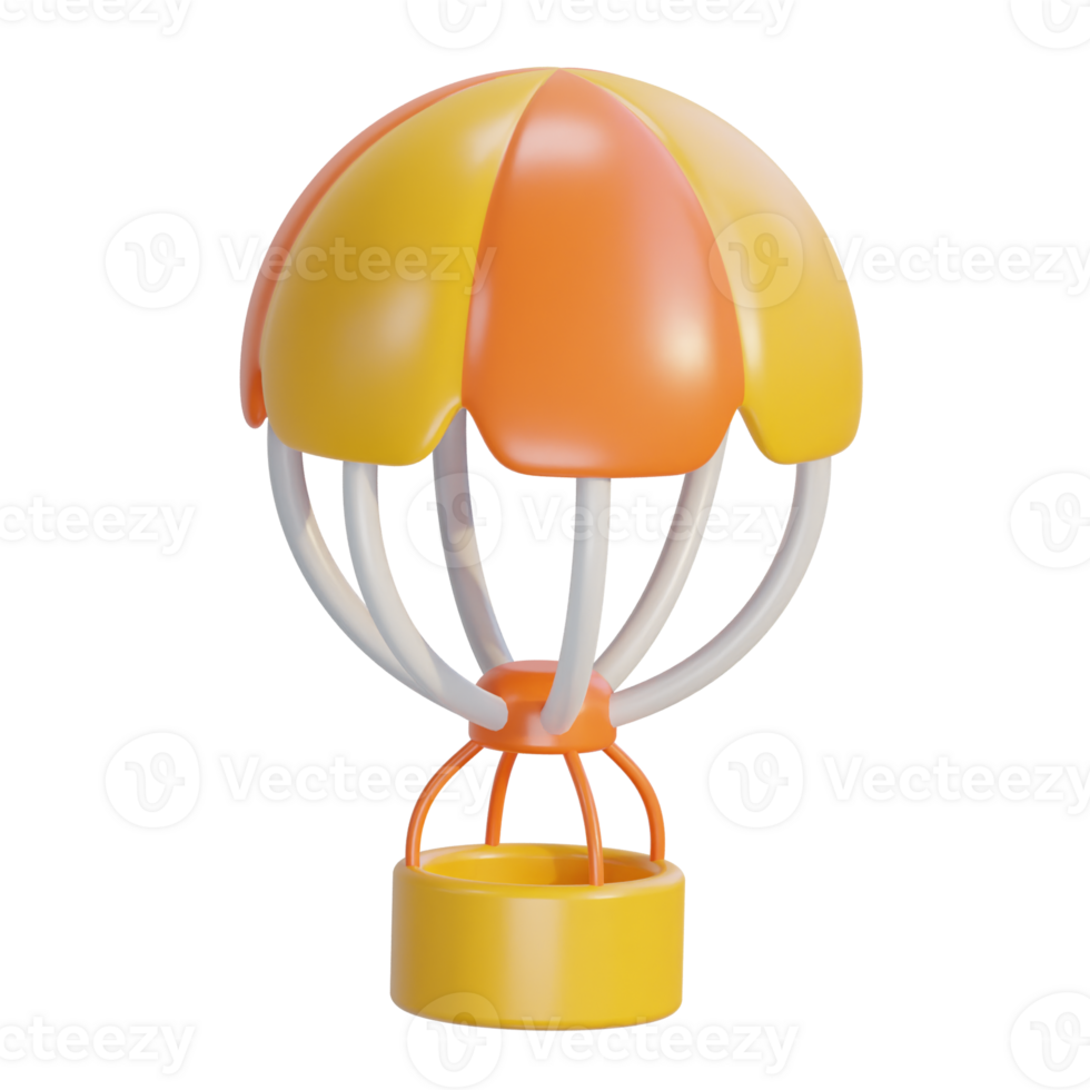 3d hot air balloon png