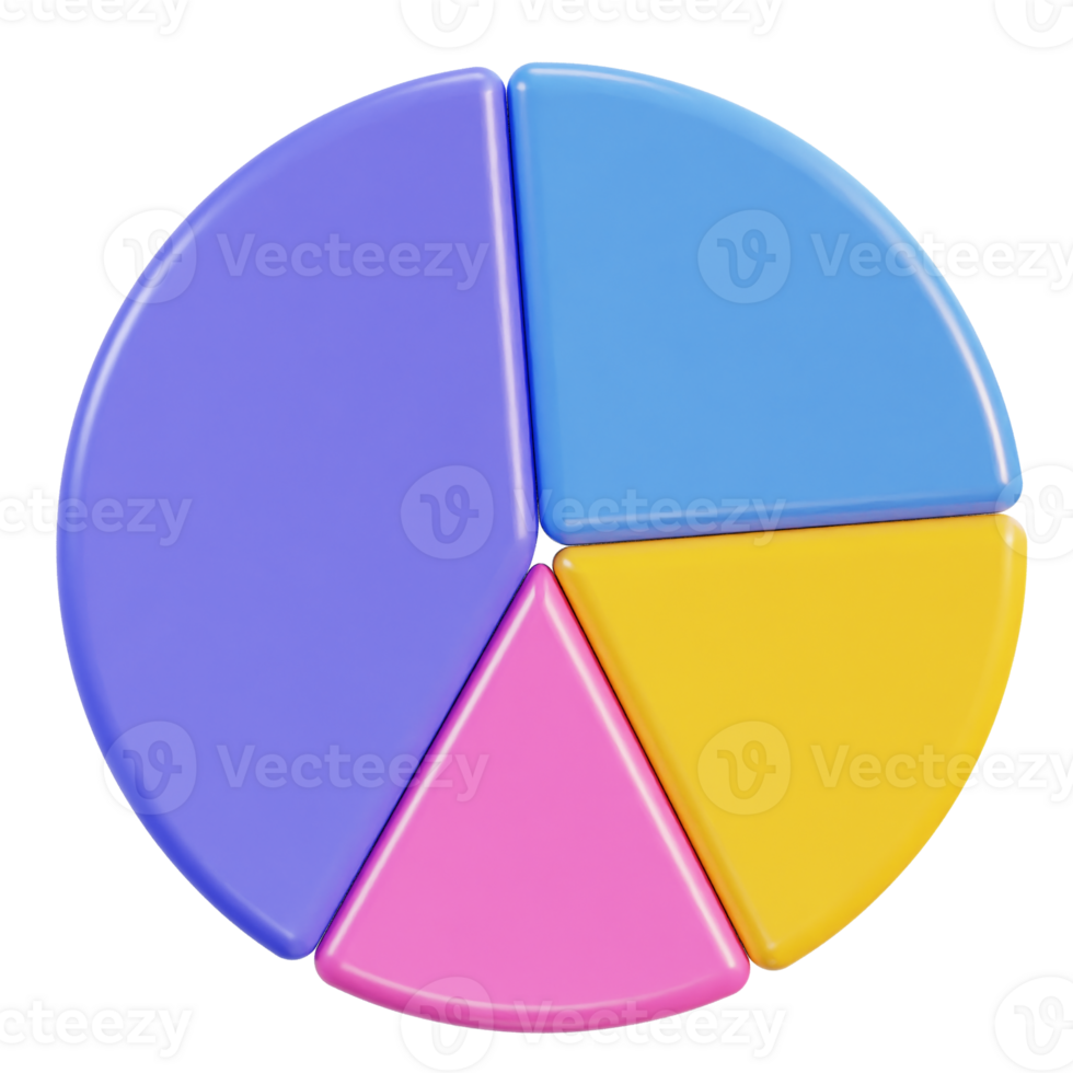 3d torta gráfico ícone png