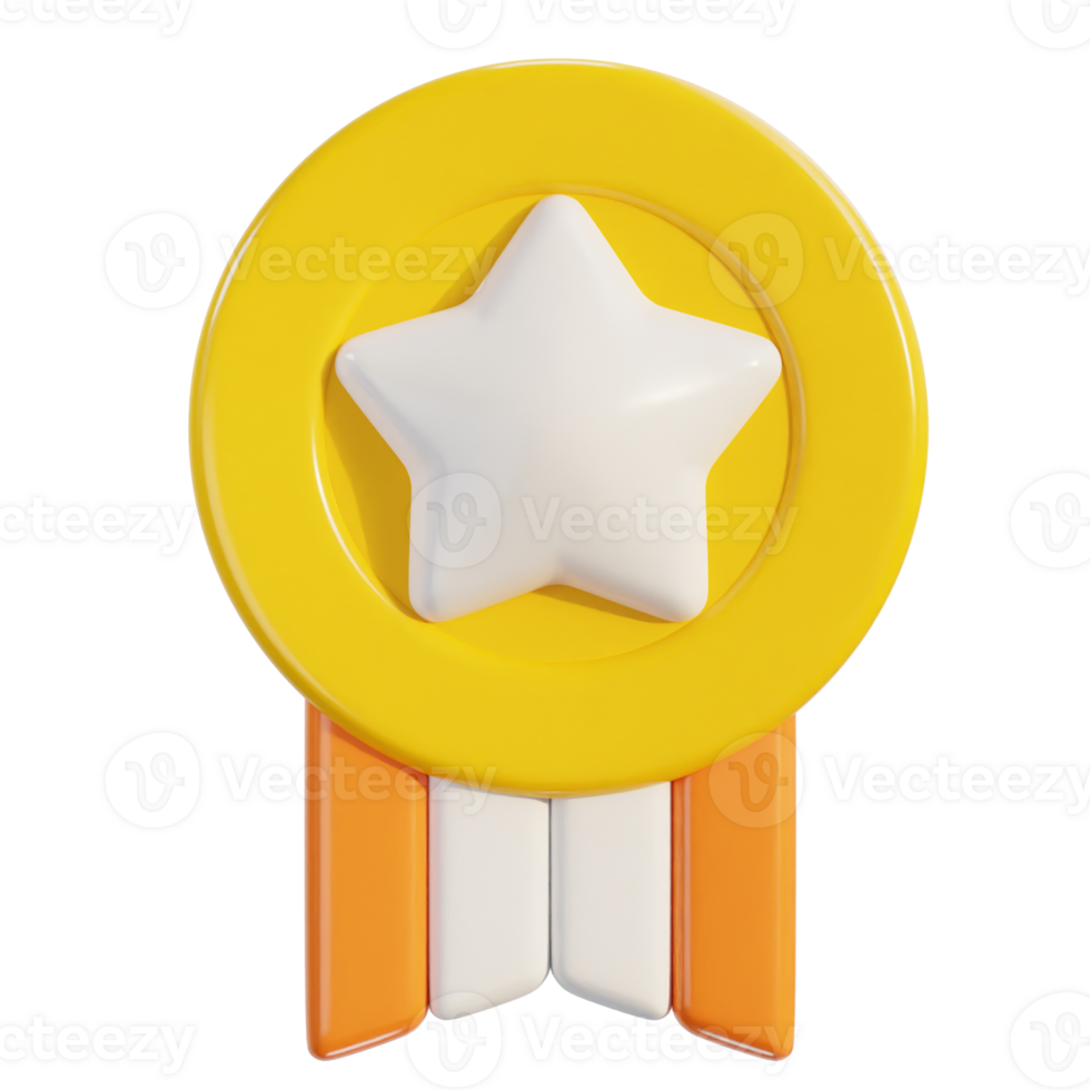 3d ribbon award meal icon png