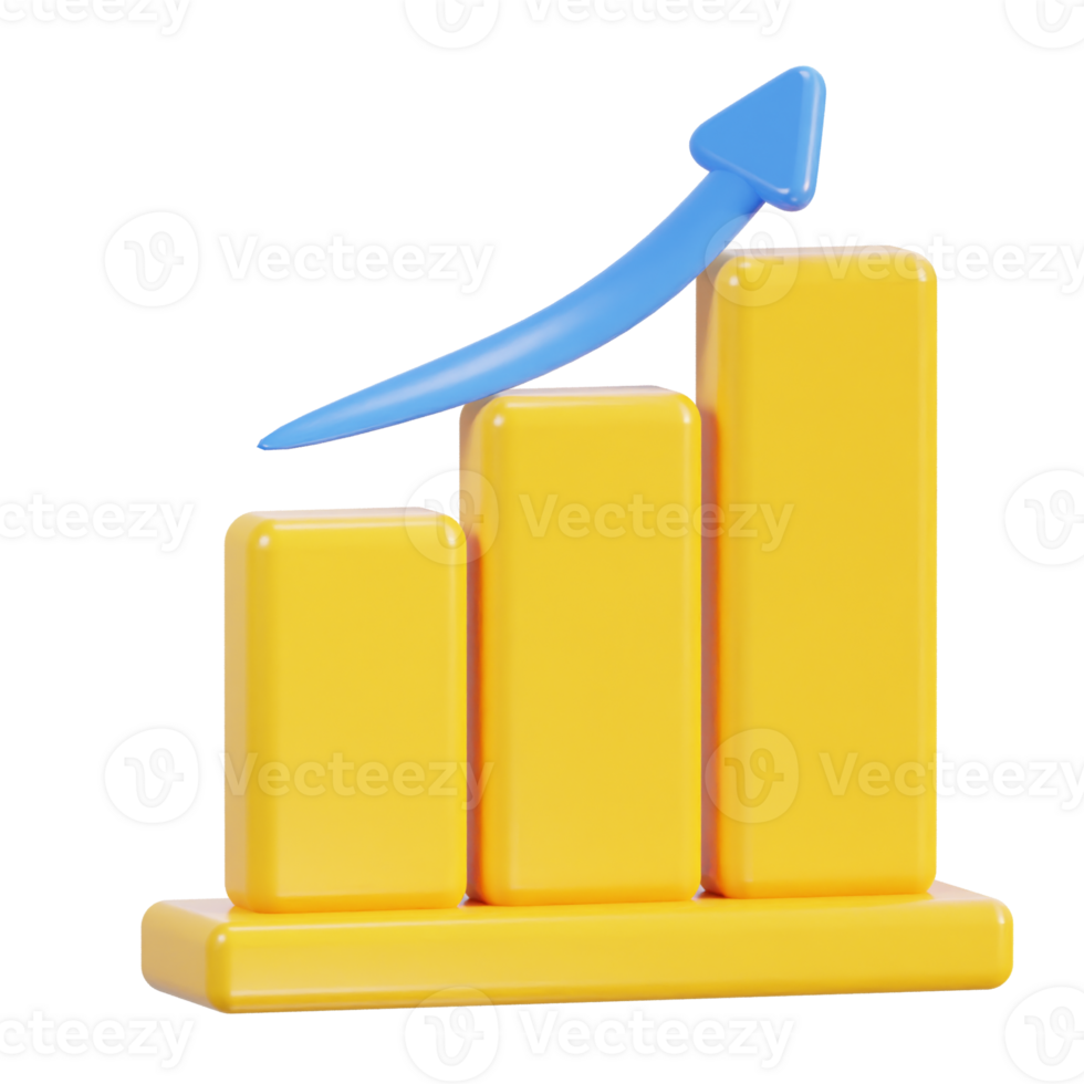 3d financial chart icon png