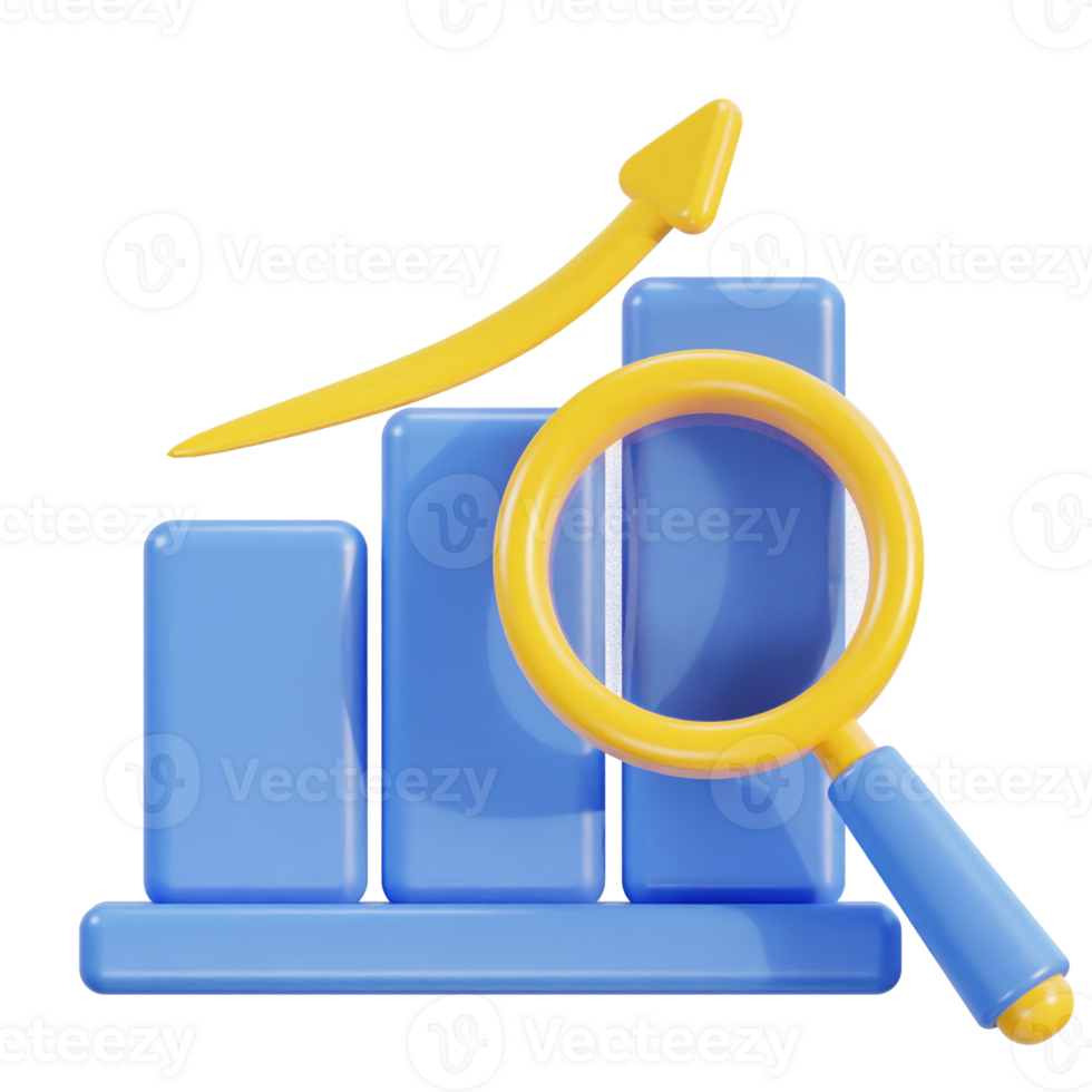 3d financial chart icon png