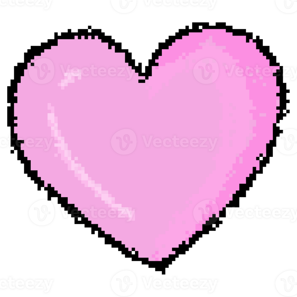Heart pixel art png