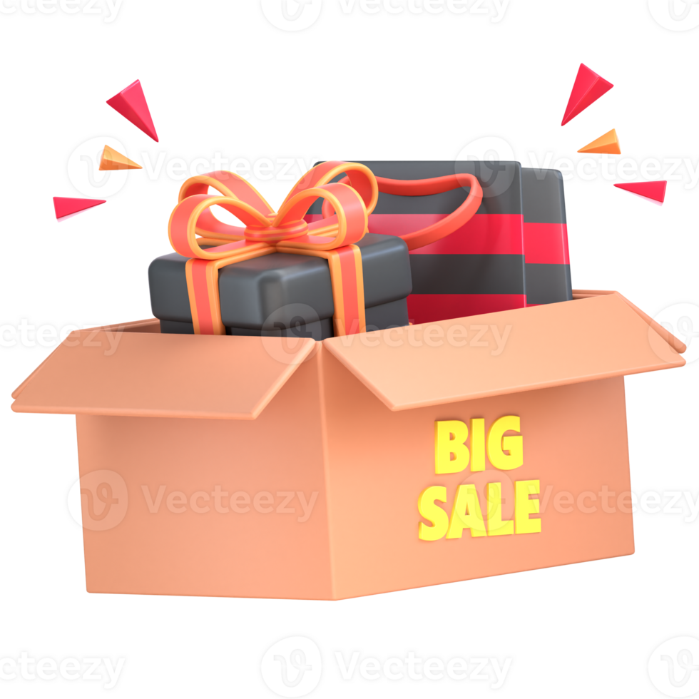 Black Friday Rendered 3D Icon png