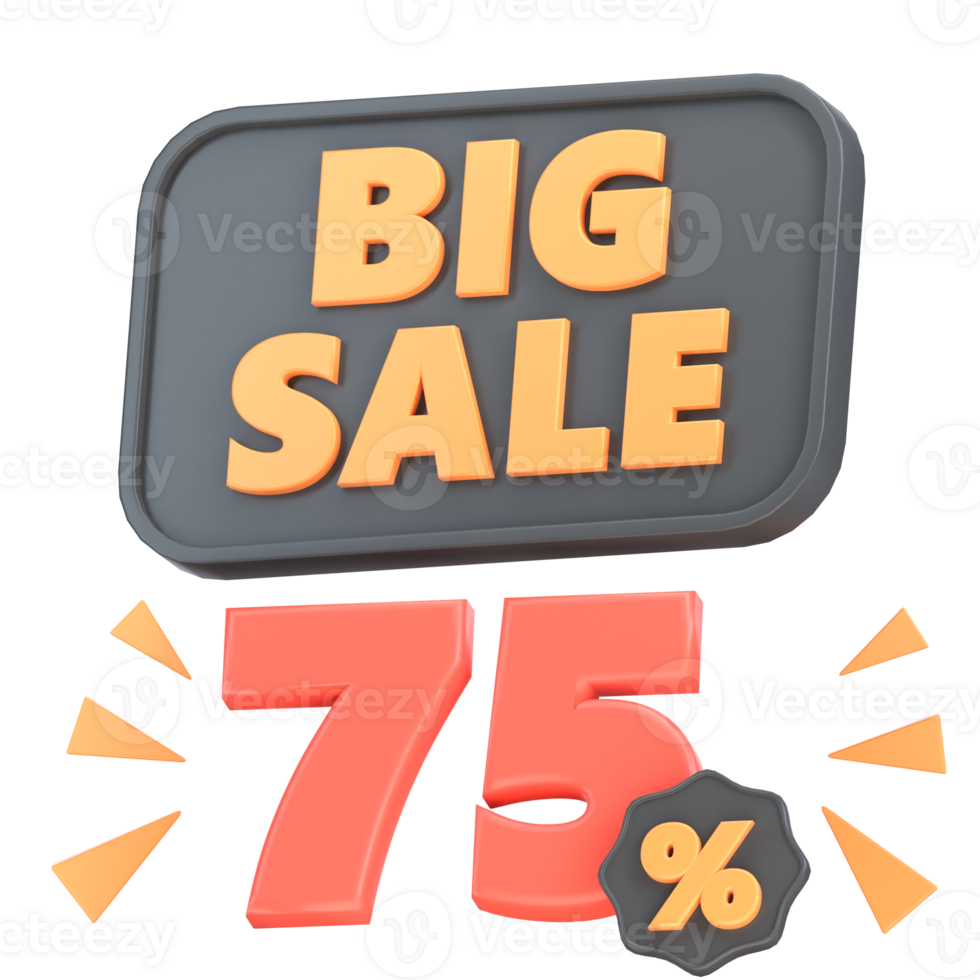 Black Friday Rendered 3D Icon png