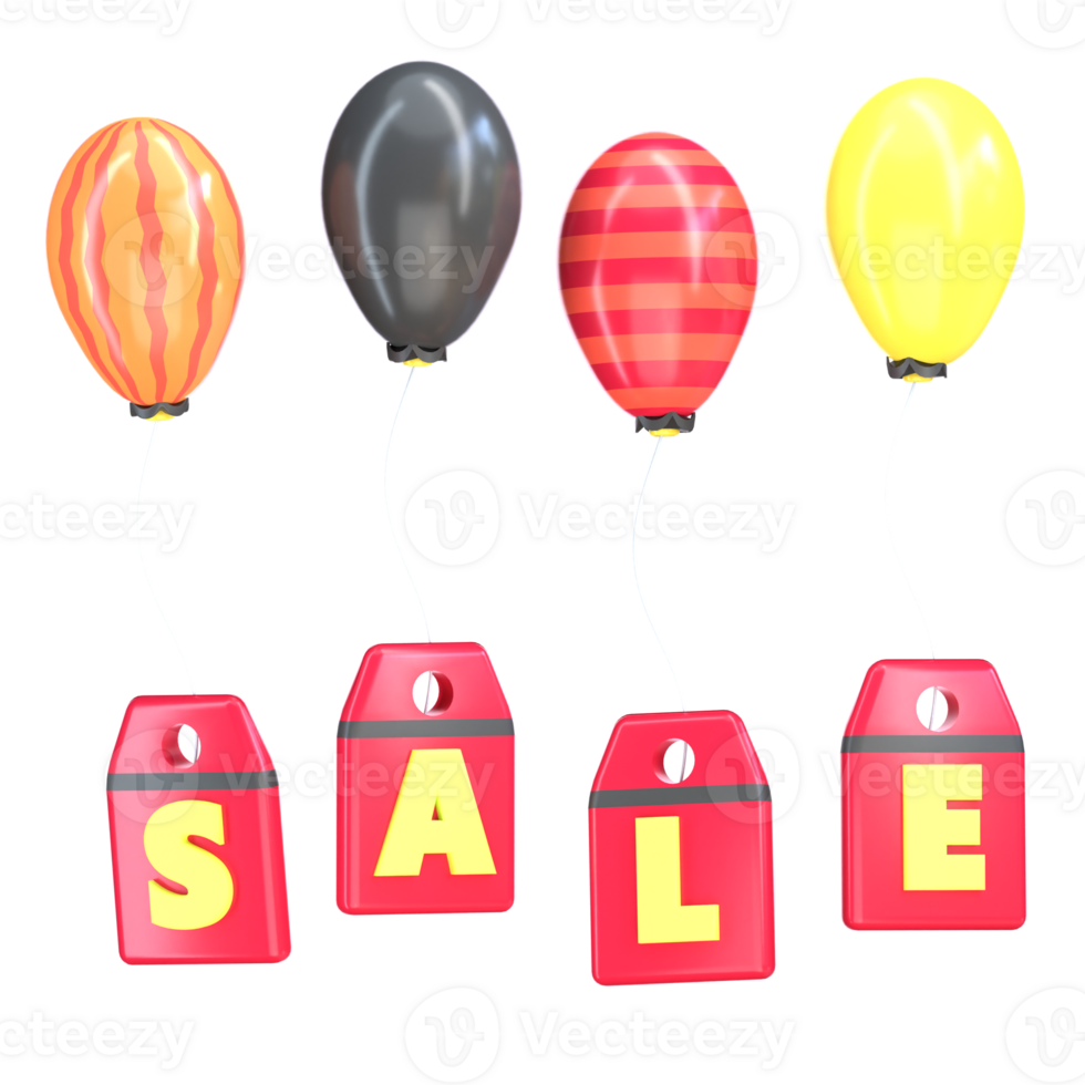 Black Friday Rendered 3D Icon png