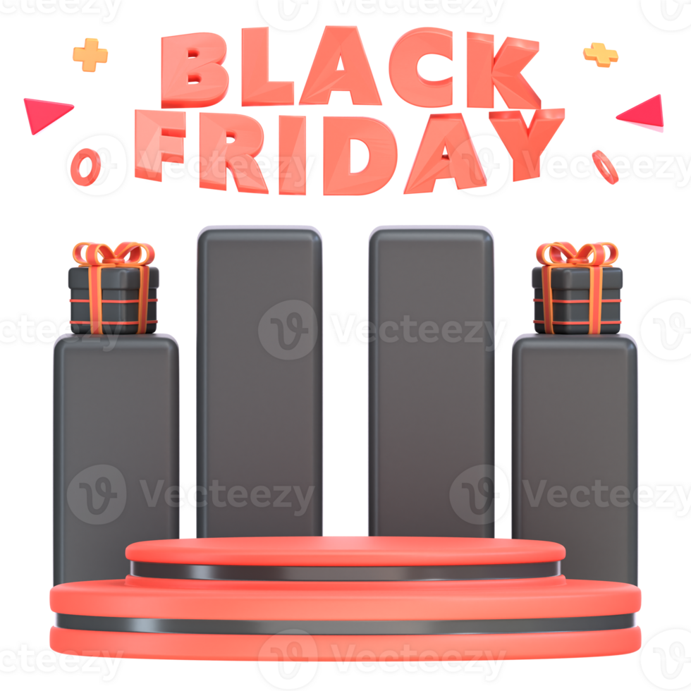Black Friday Rendered 3D Icon png