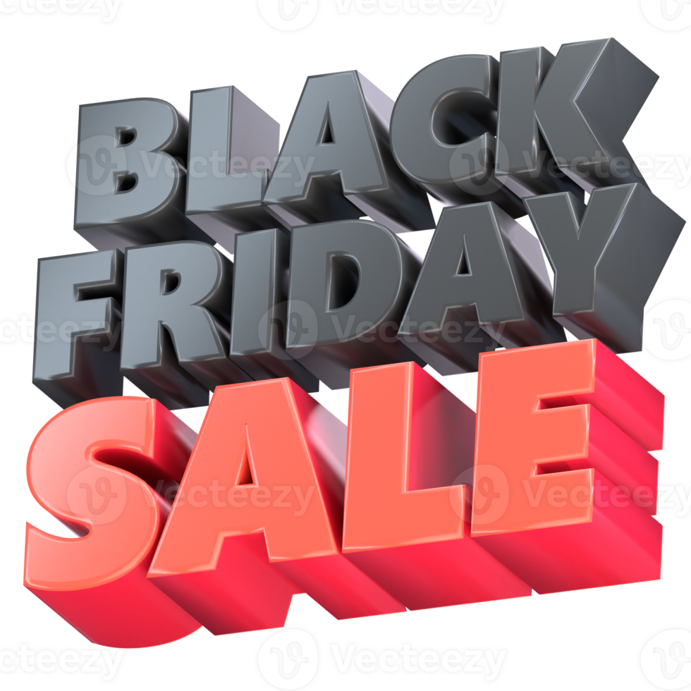 Black Friday Rendered 3D Icon png
