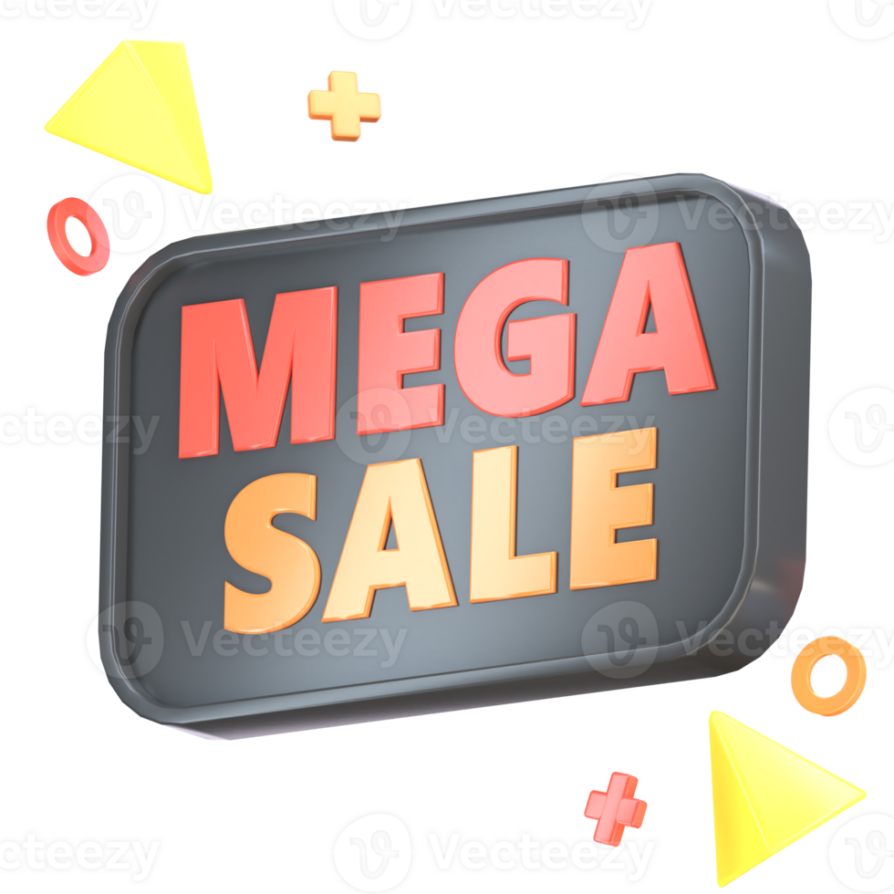 Black Friday Rendered 3D Icon png