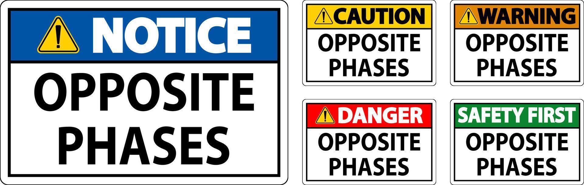 Danger Sign, Opposite Phases vector