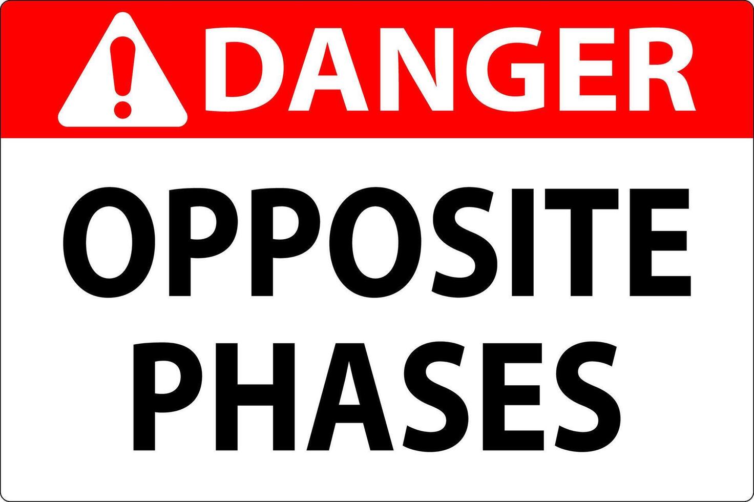 Danger Sign, Opposite Phases vector
