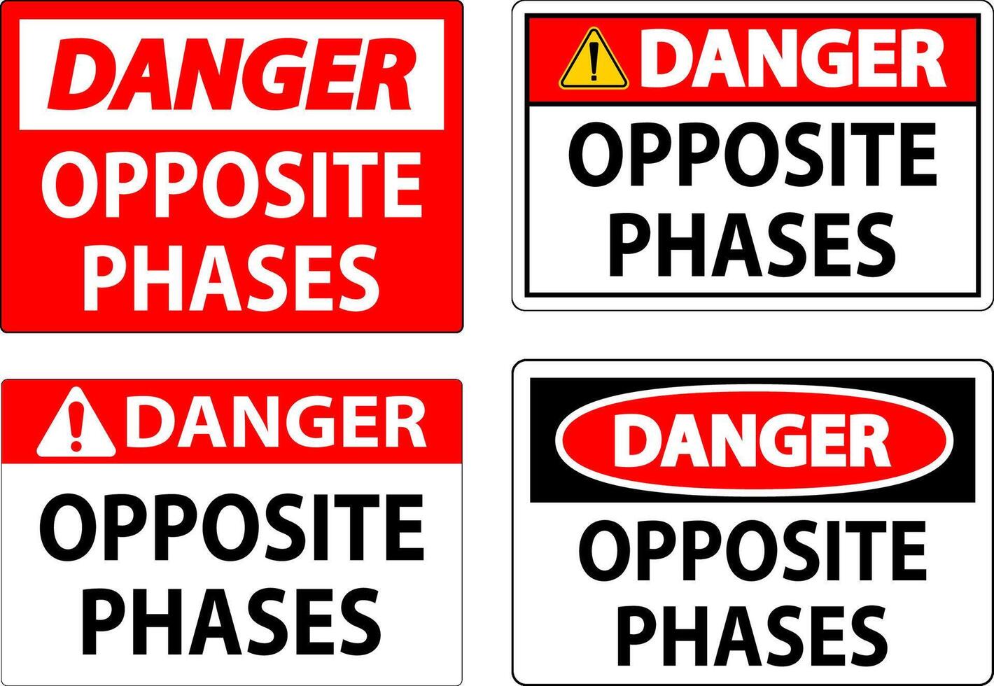 Danger Sign, Opposite Phases vector