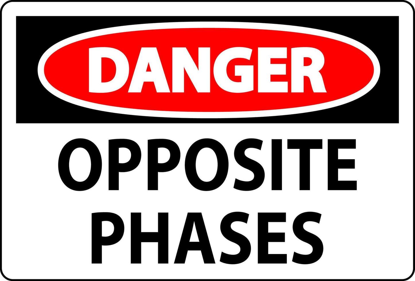 Danger Sign, Opposite Phases vector