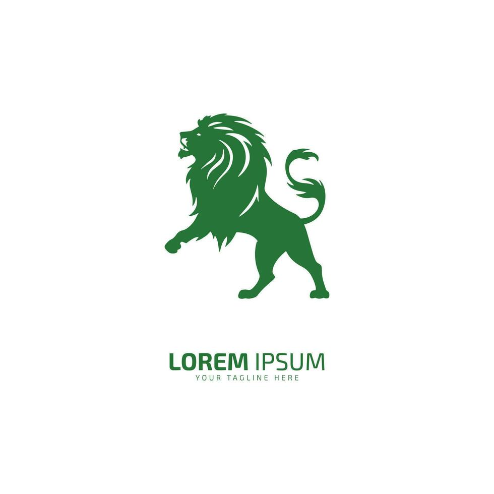 lion minimal and abstract logo in aggressive style abstract logo vector