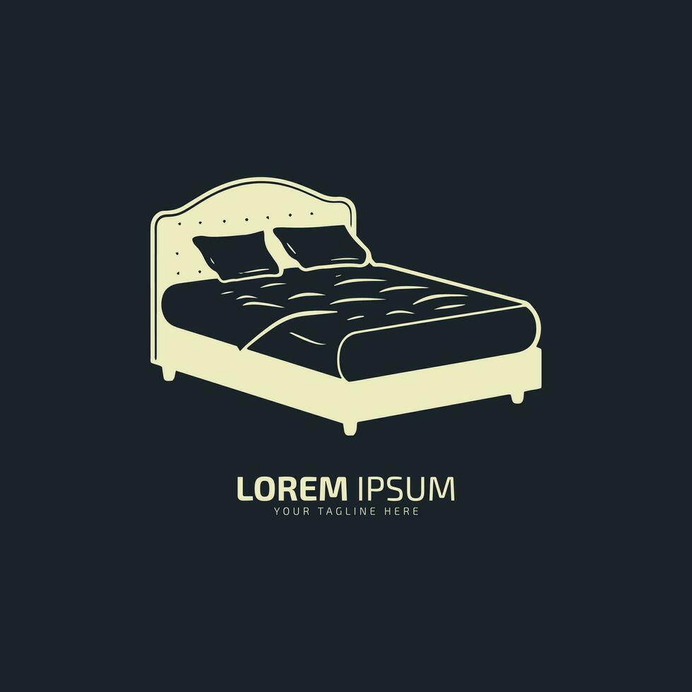 bad logo, vector, icon, bed silhouette design minimal vector