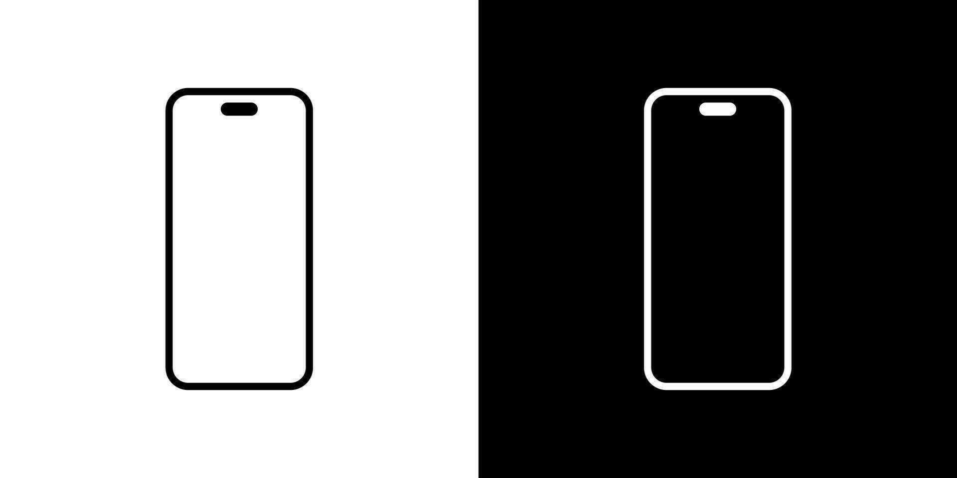 Iphone 14 icon vector in flat style. Modern smartphone sign symbol